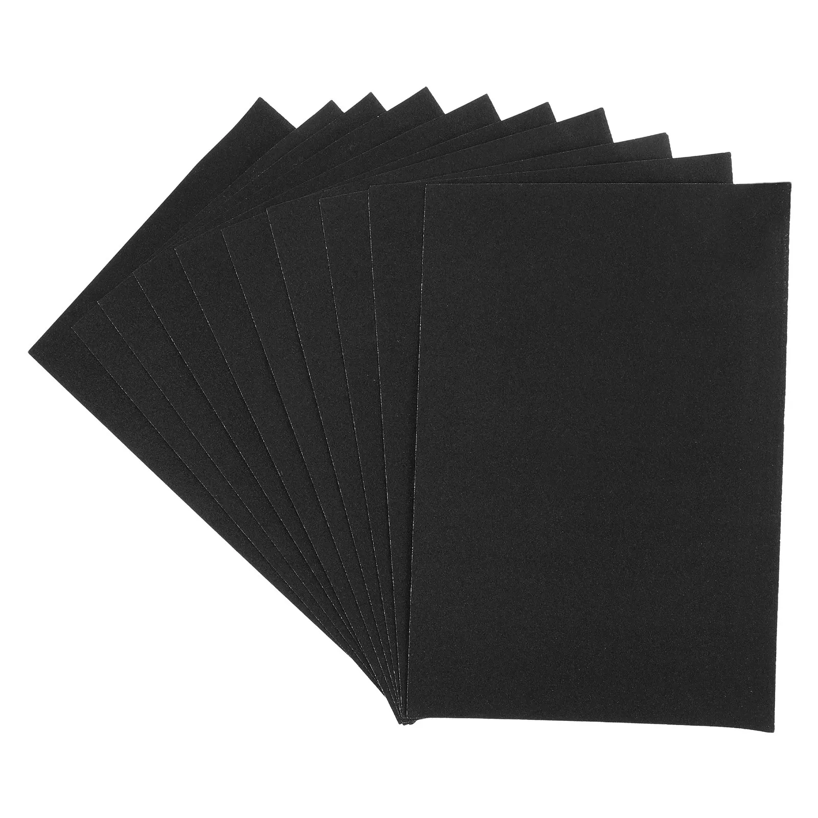 10Pcs Versatile Black Sandpaper Paper for Childrens Sand Painting Art Oil Pastel Drawing Graffiti Craft Projects Creative