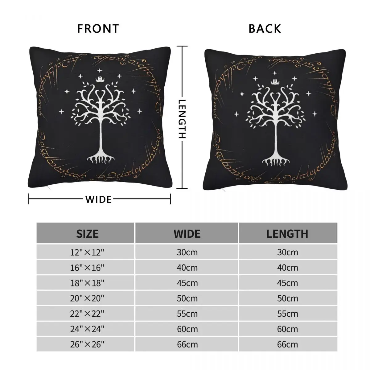 Pillow Cover L-Lords Of The R-Rings Retro Movie Graphic Cushion Cover Morden Pillow Case For Living Room Chair Pillowcases