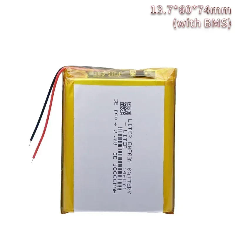 3.7V 10000mAh 146074 Li-polymer Battery 136074 Rechargeable