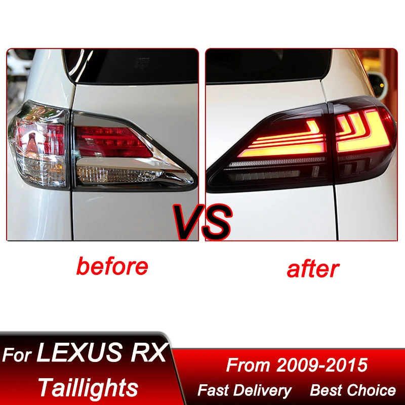 Car styling Tail Lights For Lexus RX RX270 RX350 2009-2015 new full LED Tail Lamp Dynamic Turn Signal Light Tail Lamp Assembly