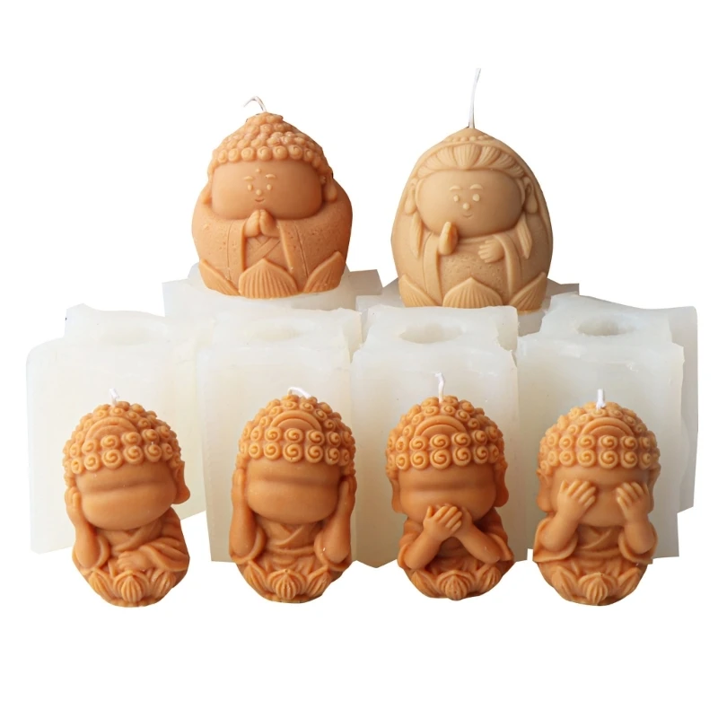 Molde silicona Rulai Buddhas vela molde Rulai Buddhas moldes fundición decoraciones