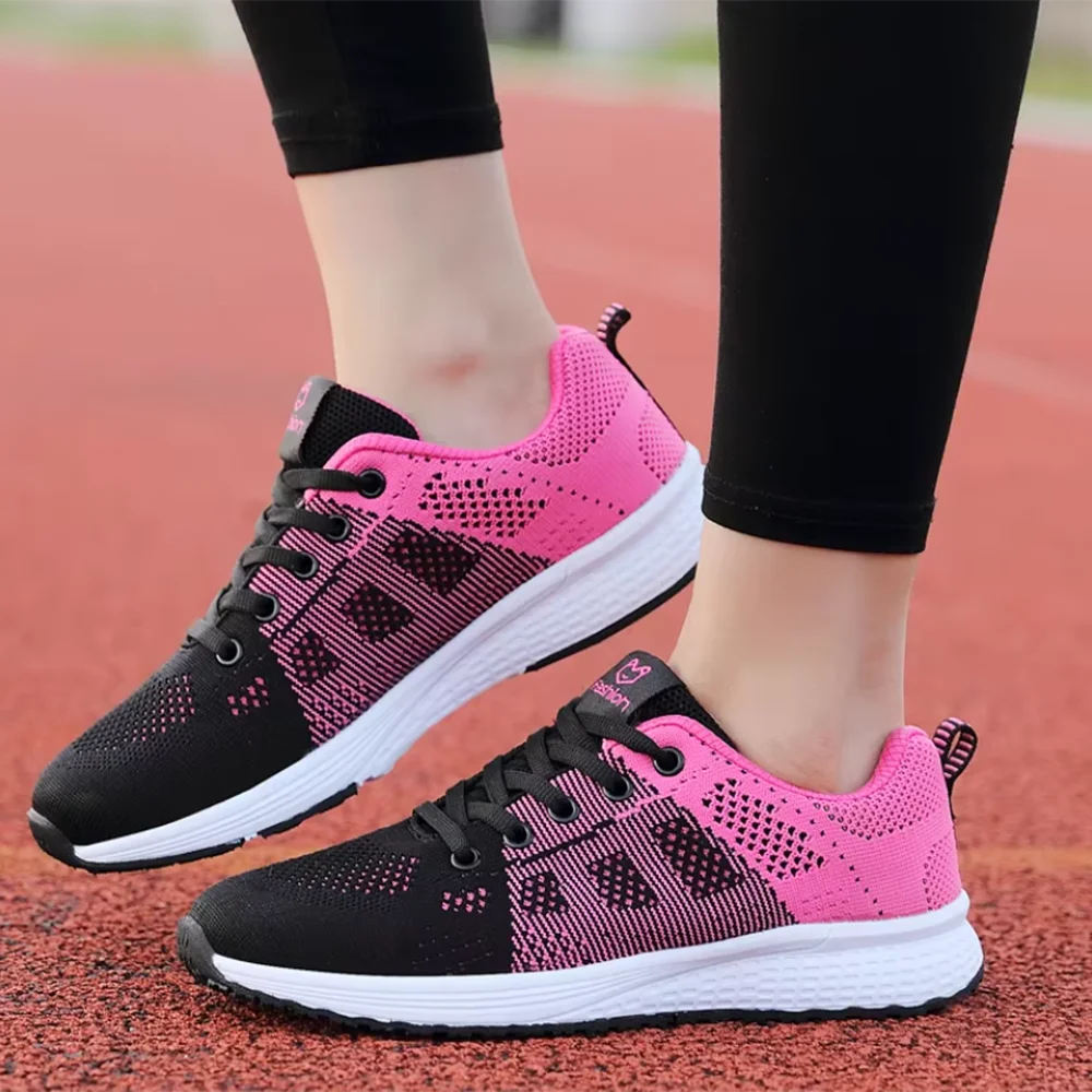 

2025 женская обувь, легкие кроссовки для женщин, кроссовки, дышащие туфли на плоской подошве, женские удобные спортивные прогулочные туфли