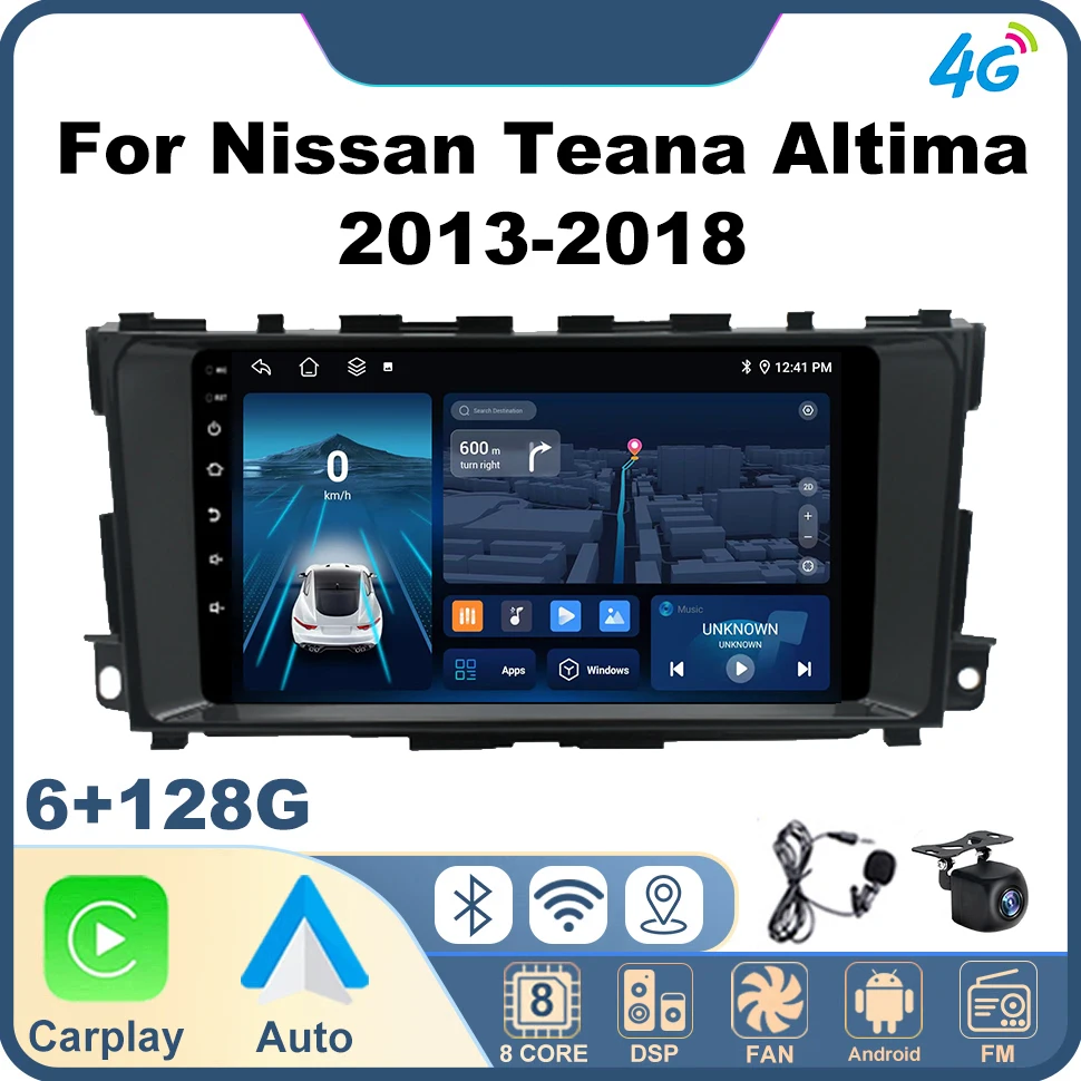 

Autoradio Multimedia Player Car Radio Stereo for Nissan Teana Altima 2013-2018 4G Net Carplay 8core WIFI Car Screen Android Auto