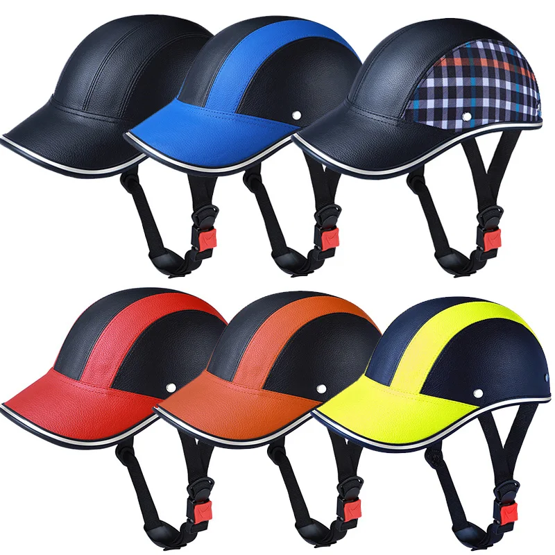 New Baseball Helmet Motorcycle Half Baseball Cap Bike Men Classic Scooter Mountain Light Women Anti-UV Safety Hard Hat