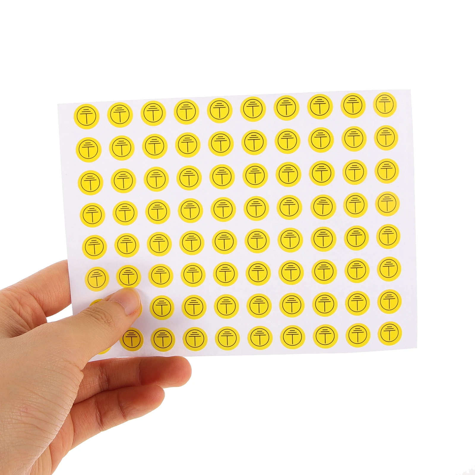 800Pcs Circular Warning Stickers Ground Symbol Labels for Electrical Systems Heavy-Duty Grounding Decals Safety Sign Label