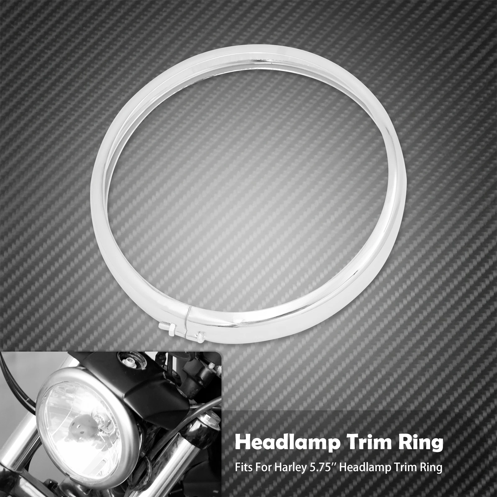 حلقة الكسوة الأمامية للدراجة النارية مقاس 5.75 بوصة لـ Harley Dyna Low Rider FXLR Standard FXST Softail Street Bob FXBB 114 2018-Up غطاء الكسوة #1