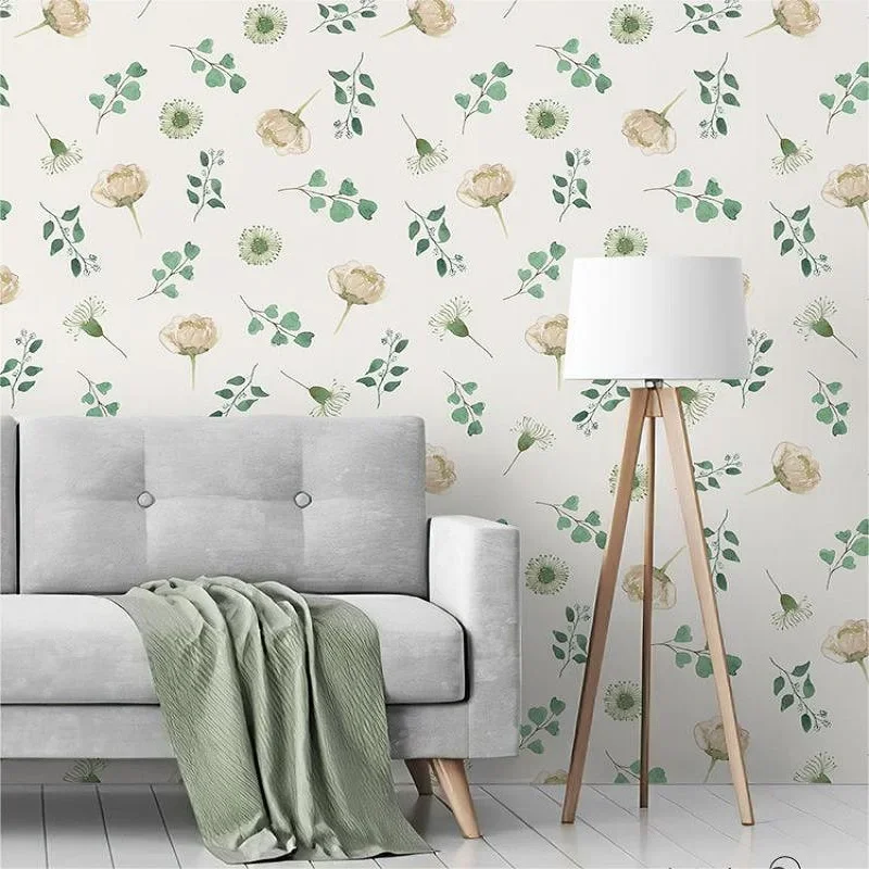 

Modern Green Leaves Peel and Stick Wallpaper Natural Leaf Self Adhesive Wallcoverings Waterproof Removable Leaf Wall Decals Home