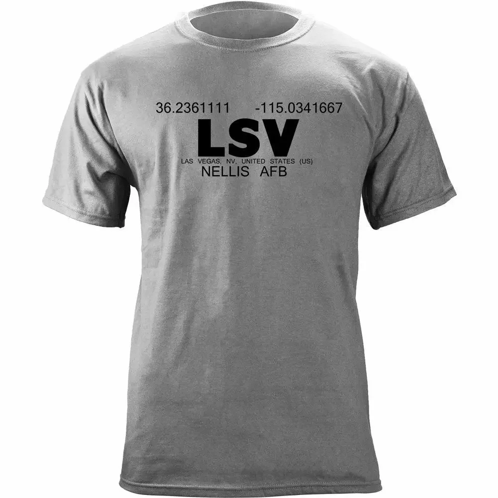 Original Nellis Air Force Base Coordinates Veteran T-Shirt. Summer Cotton O-Neck Short Sleeve Mens T Shirt New S-3XL