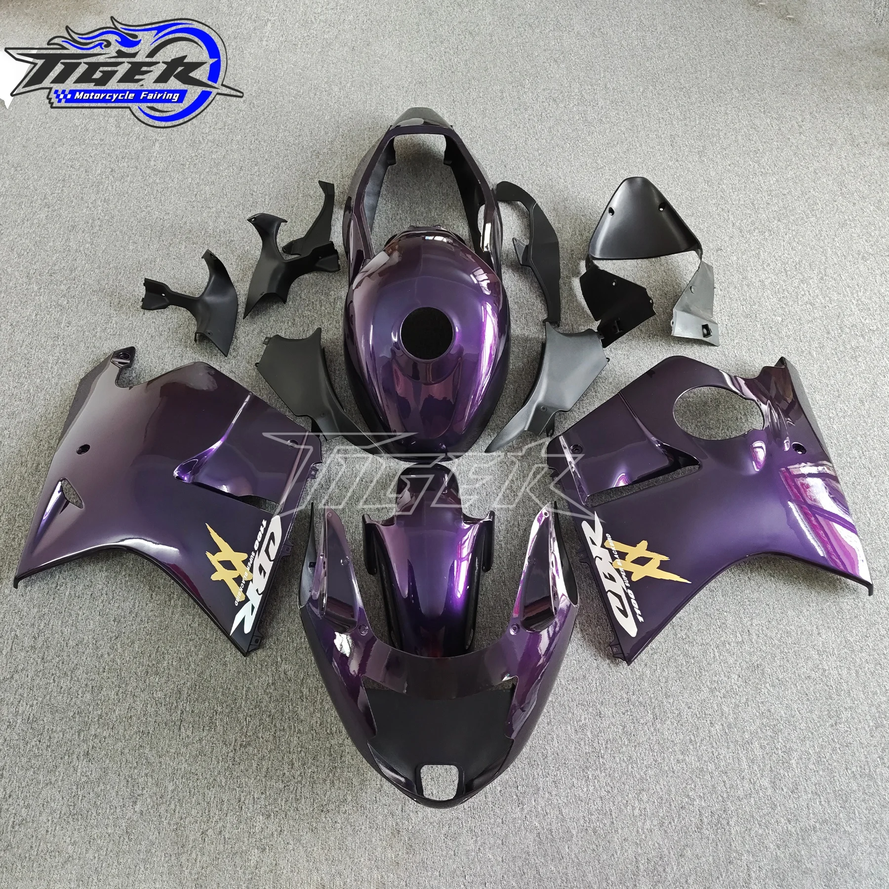 High Quality Motorcycle Moto Bike ABS Plastic Bodywork Full Bodywork Set Blackbird CBR Black Gold Fit For Honda 1996 To 2007 CBR