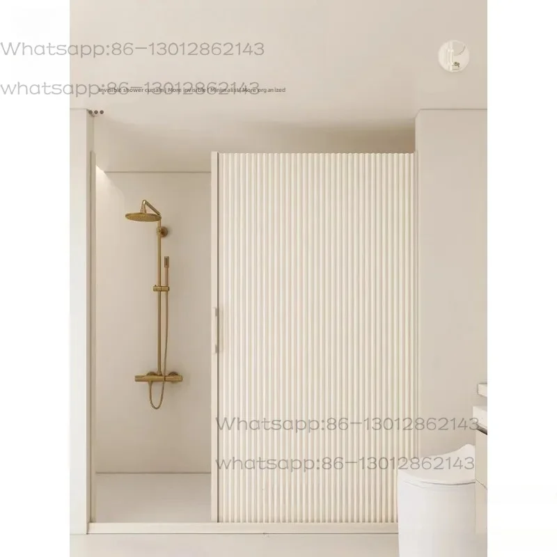 Invisible Shower Curtain, Partition Curtain, Waterproof Shower Curtain Set, Bathroom Dry and Wet Separation