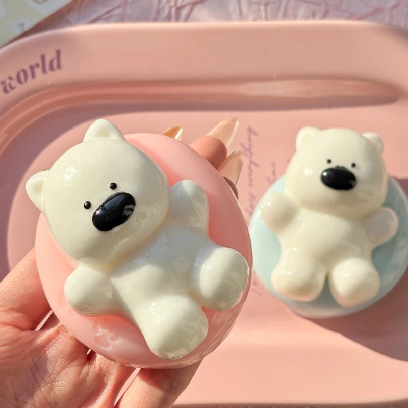 Kawaii طوافة بلاستيكية للسباحة ويست هايلاند جرو قرصة ضغط انتعاش بطيء اسفنجي اللعب لزجة لينة الضغط الاسترخاء لعبة مضحك هدية