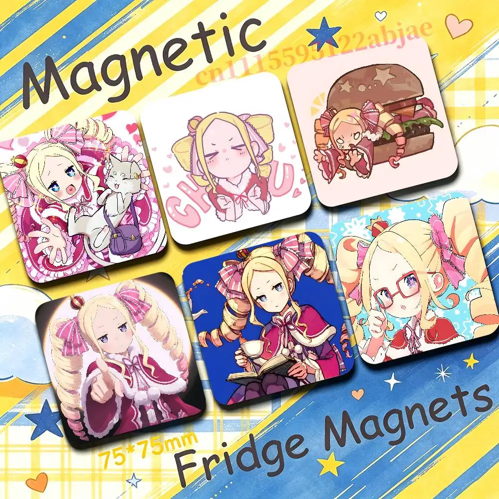 b-beatrice r-re zero Fridge Magnetic Magnet PVC Memorial Decor for Family Friends Students Adults