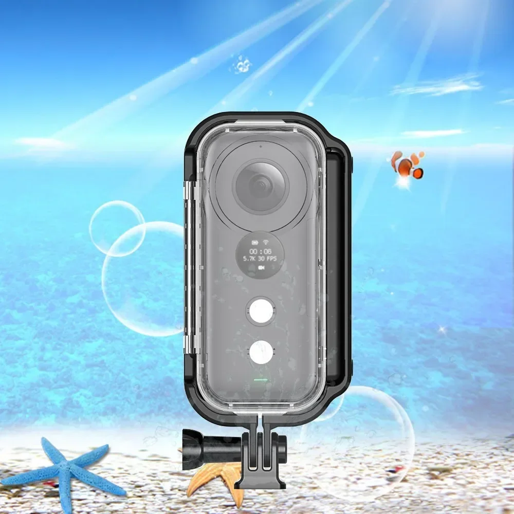 30m Dive Waterproof Housing Diving Case for Insta360 ONE X Panoramic Camera 30m Snorkeling Swimming Venture Protection Shell