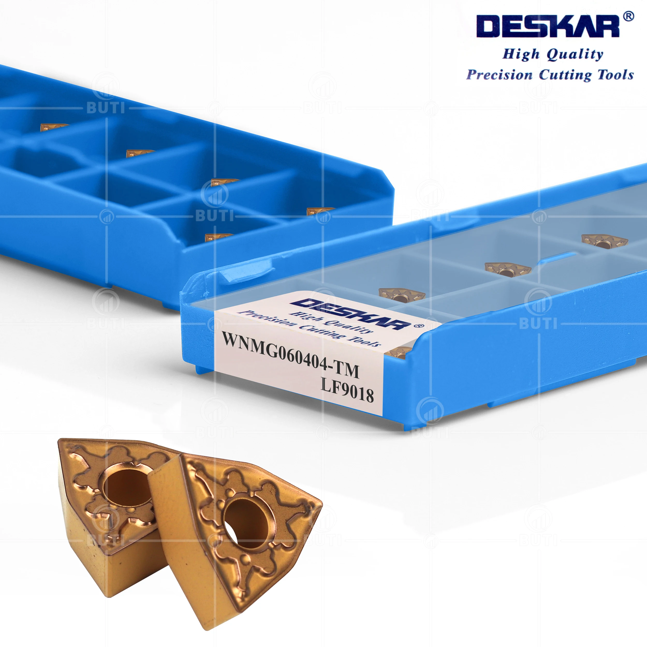 Imagem -02 - Deskar 100 Original Wnmg060404 Wnmg060408 tm Lf9018 Cnc Torno Cortador Ferramenta Carbide Insert External Turning Tool Holder para Aço