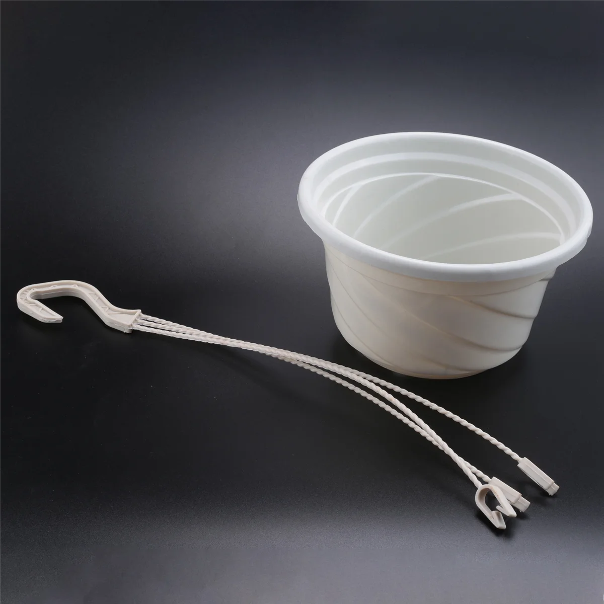 新しいぶら下げ花植木鉢チェーンバスケットプランターホルダー家庭菜園バルコニー装飾白