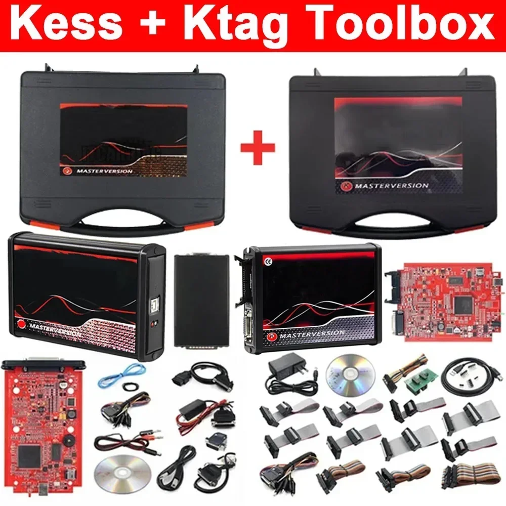 Kess V2 V5.017 Unlimited Online 2.80 EU Red For Ktag V7.020 ECU Programmer with Toolbox OBD2 Manager Tuning Kit KTAG V7.020