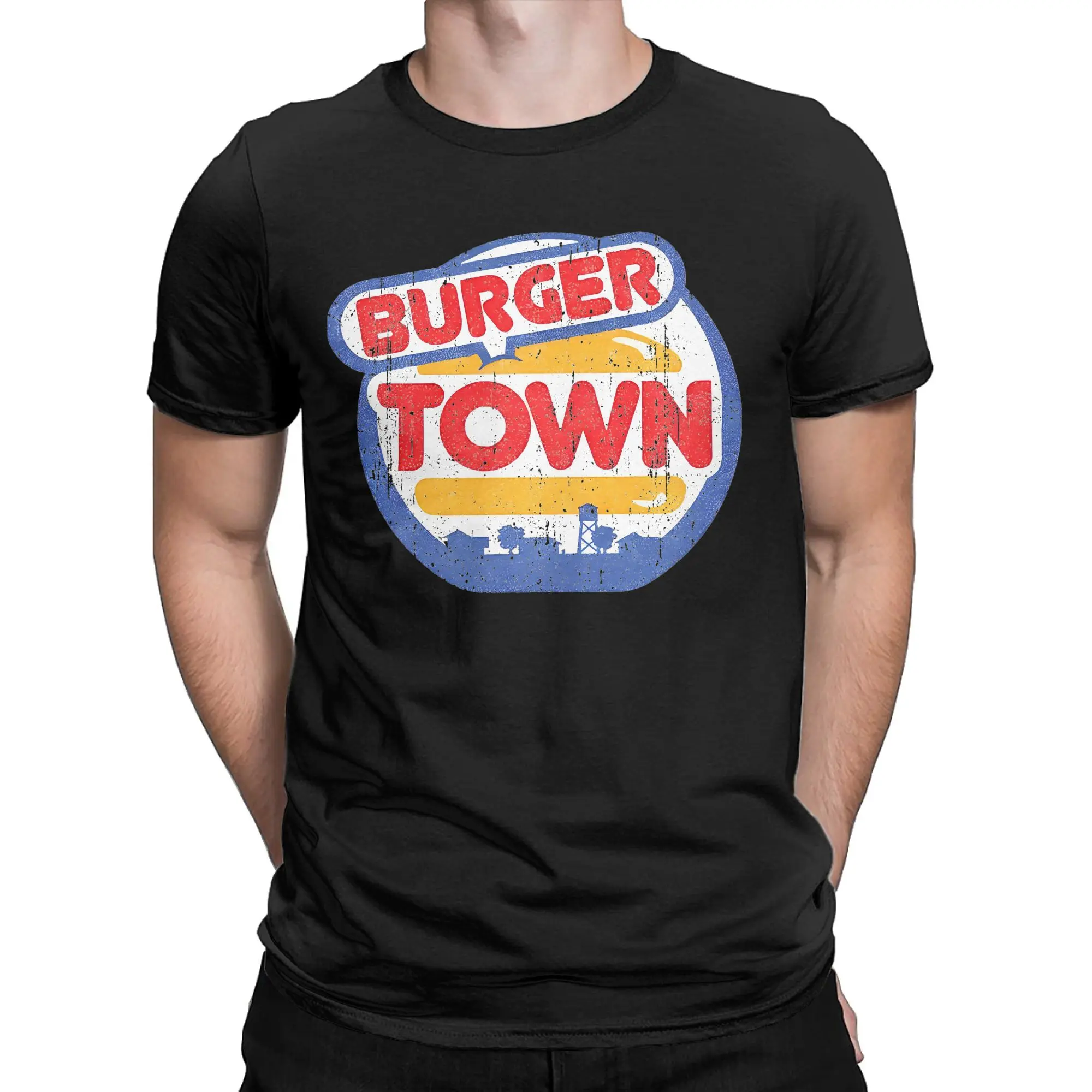 Call Game Dutys Burger Town Variant T-Shirt for Men  Funny Pure Cotton Tee Shirt Round Neck Short Sleeve T Shirt New merch