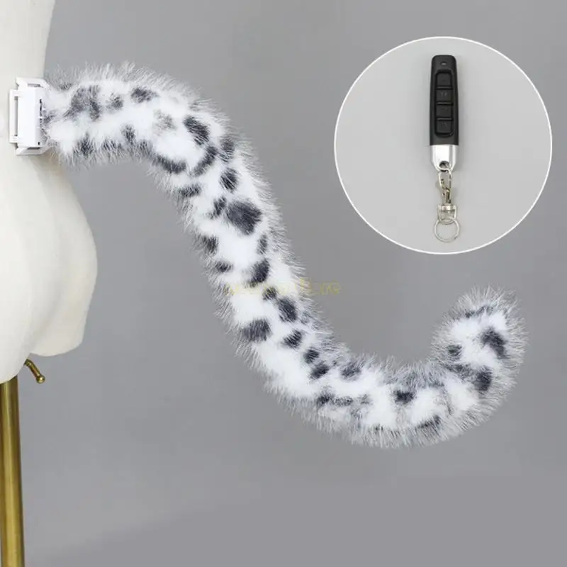 31bf Faux Furs Animal Tail Electric Movable Cats Tail Anime Dress Up Party