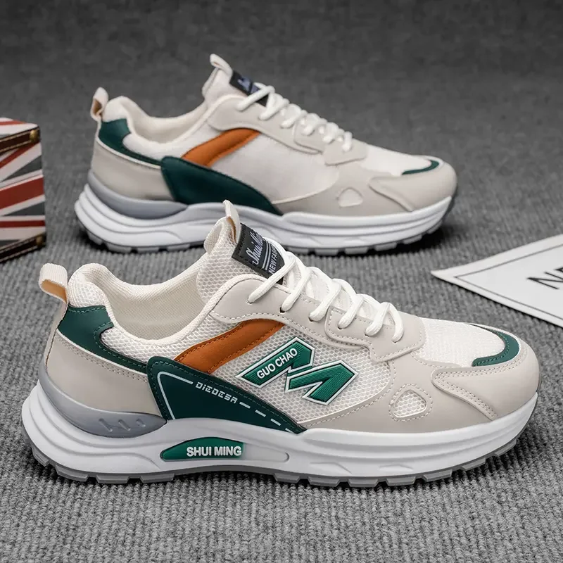 

Men Running Shoes Comfortable Thick Soled 2025 Summer Sneakers for Men Wear-resistant Casual Shoes