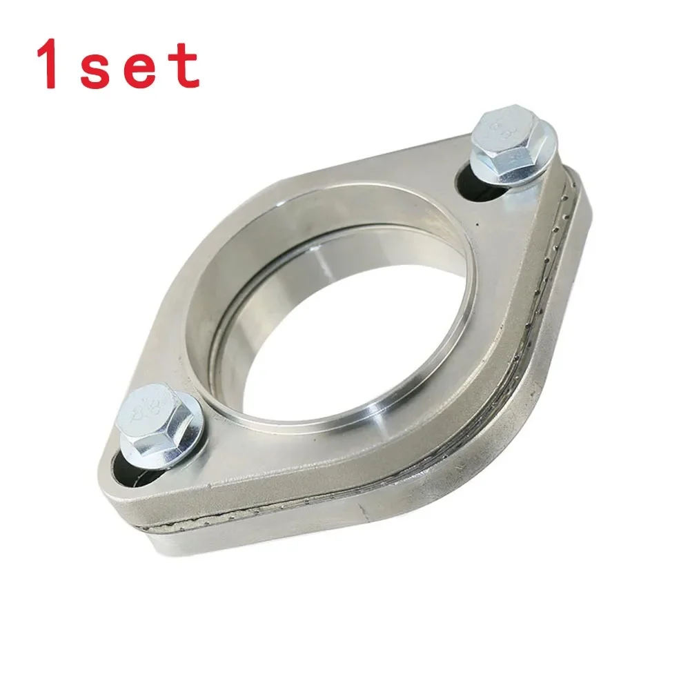 

1set Universal Stainless Steel Exhaust Muffler Flange with Exhaust gasket Connection 51mm 63mm 76mm Joint Accessories