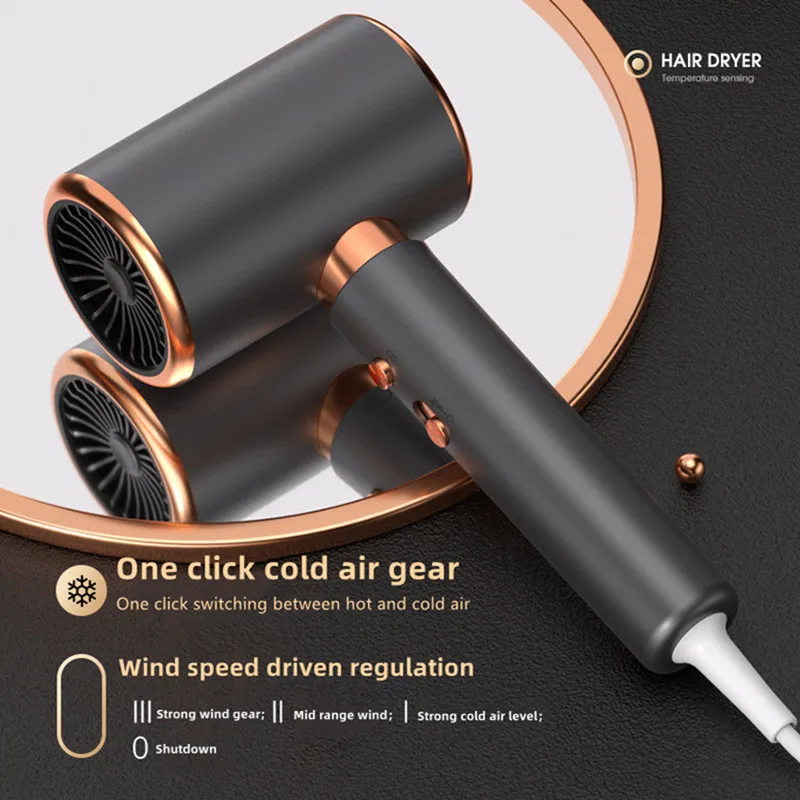 2400W High-Power 15 Second Fast Drying Negative Ion Constant Temperature Hot And Cold Air High-Speed Hair Dryer EU/US/UK Plug