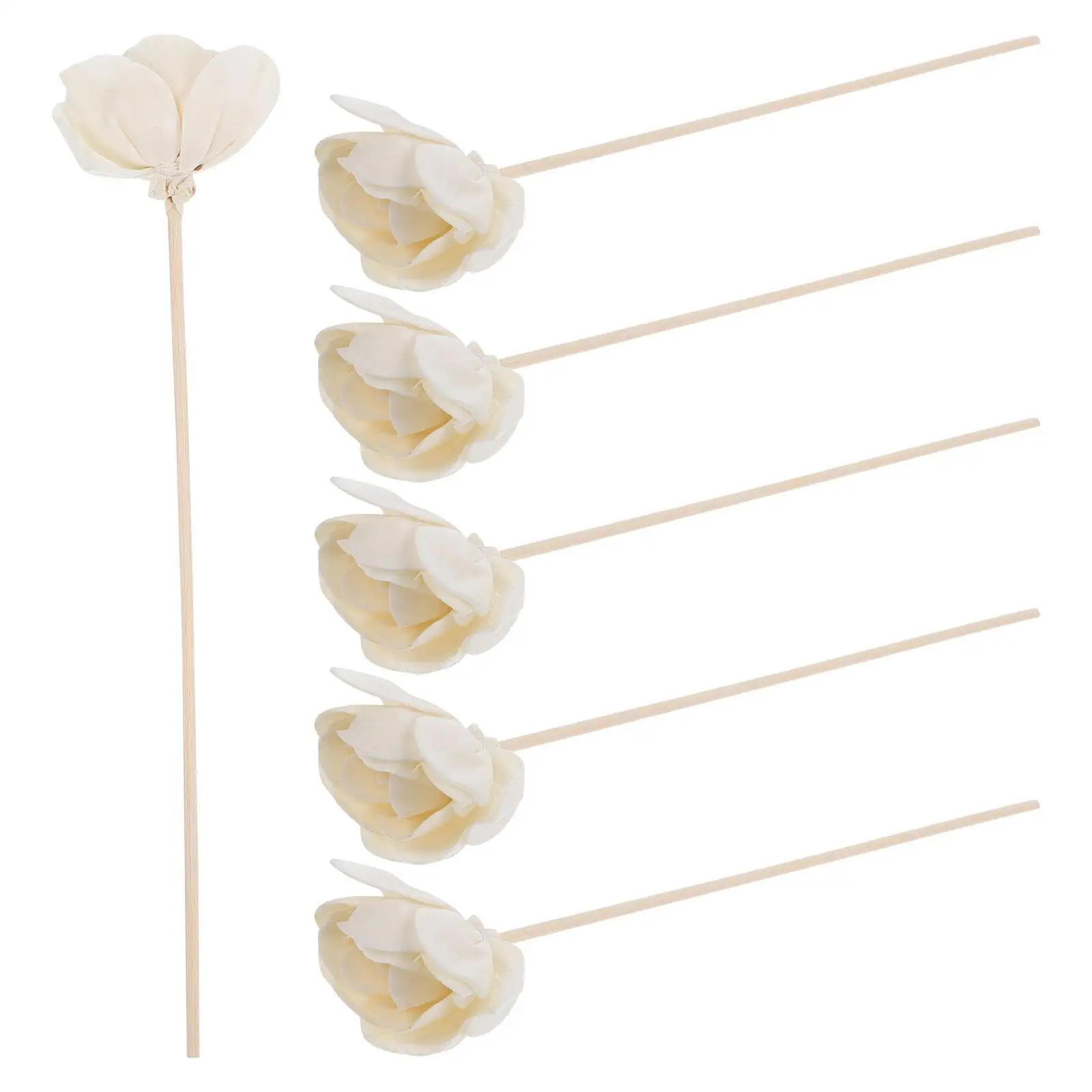 

6 Pcs Aromatherapy Rattan Flower Diffuser Sticks Home Decor Essential Oil Wedding Room Dried Flowers Therapy