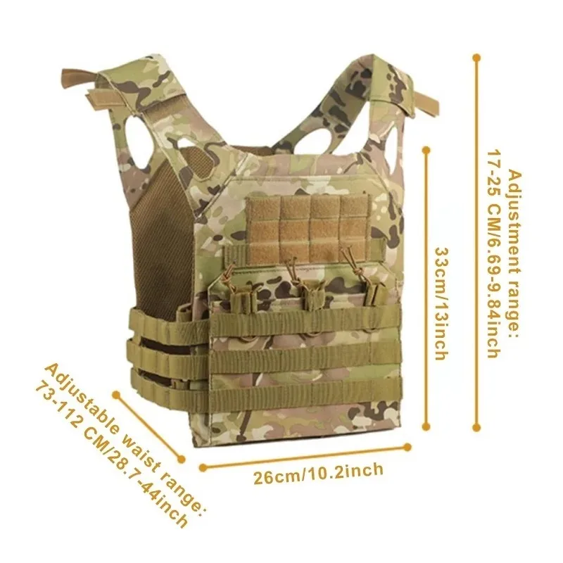 Nylon Tactical Vest Body Armor Hunting Carrier Airsoft Accessories Combat MOLLE Camo Military Army Vest CS Game Jungle Equipment