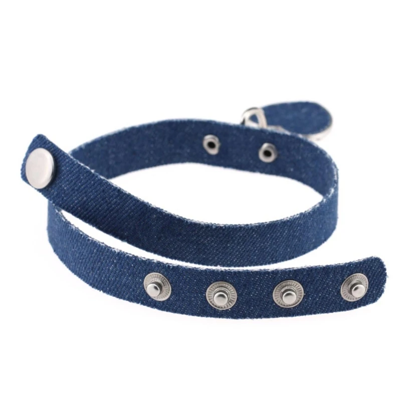 Jeans gargantillas Collar azul Denims corazón colgante gargantilla collares joyería regalo Dropshipping