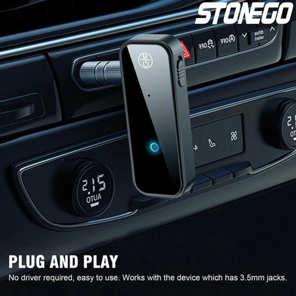 Bluetooth 5.0 Wireless Audio Adapter 3.5mm AUX Stereo Receiver Transmitter for Car Home Speaker TV