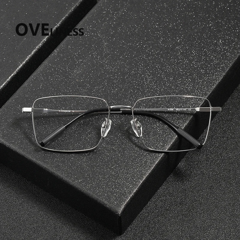 

Pure Titanium Glasses Frame Men Brand Design Square Eyewear High Quality Ultralight Eyeglasses Frames spectacles