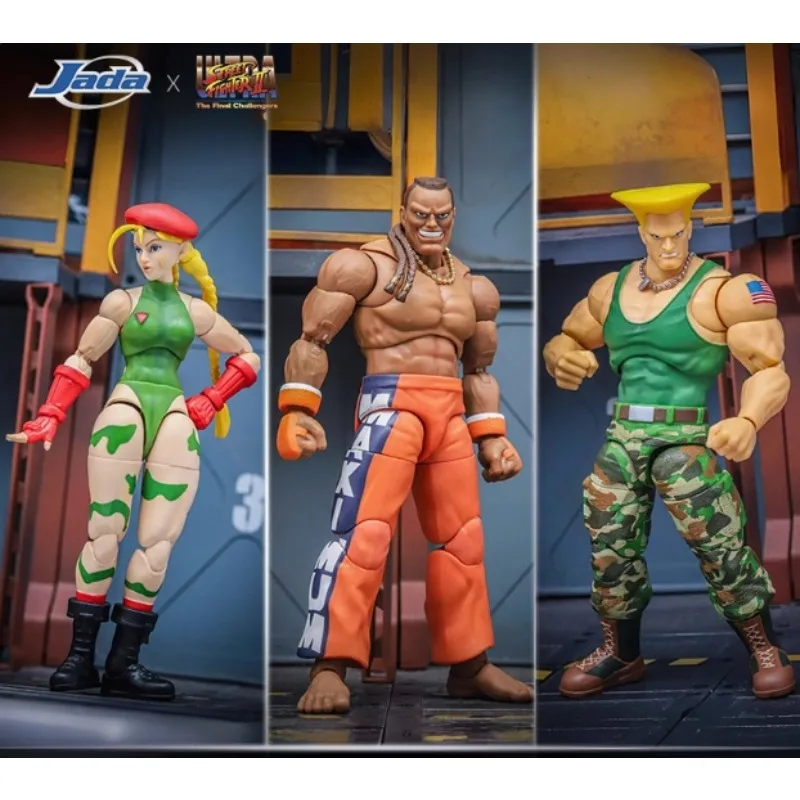 Jada Toys 1/12 6-inch Street Fighter II Guile Deejay Cammy Poseable Action Figure