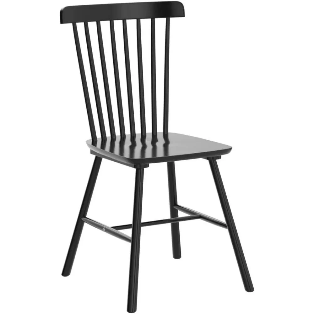 

Windsor Dining Chair, Spindle Back Wooden Chairs for Kitchen and Dining Room