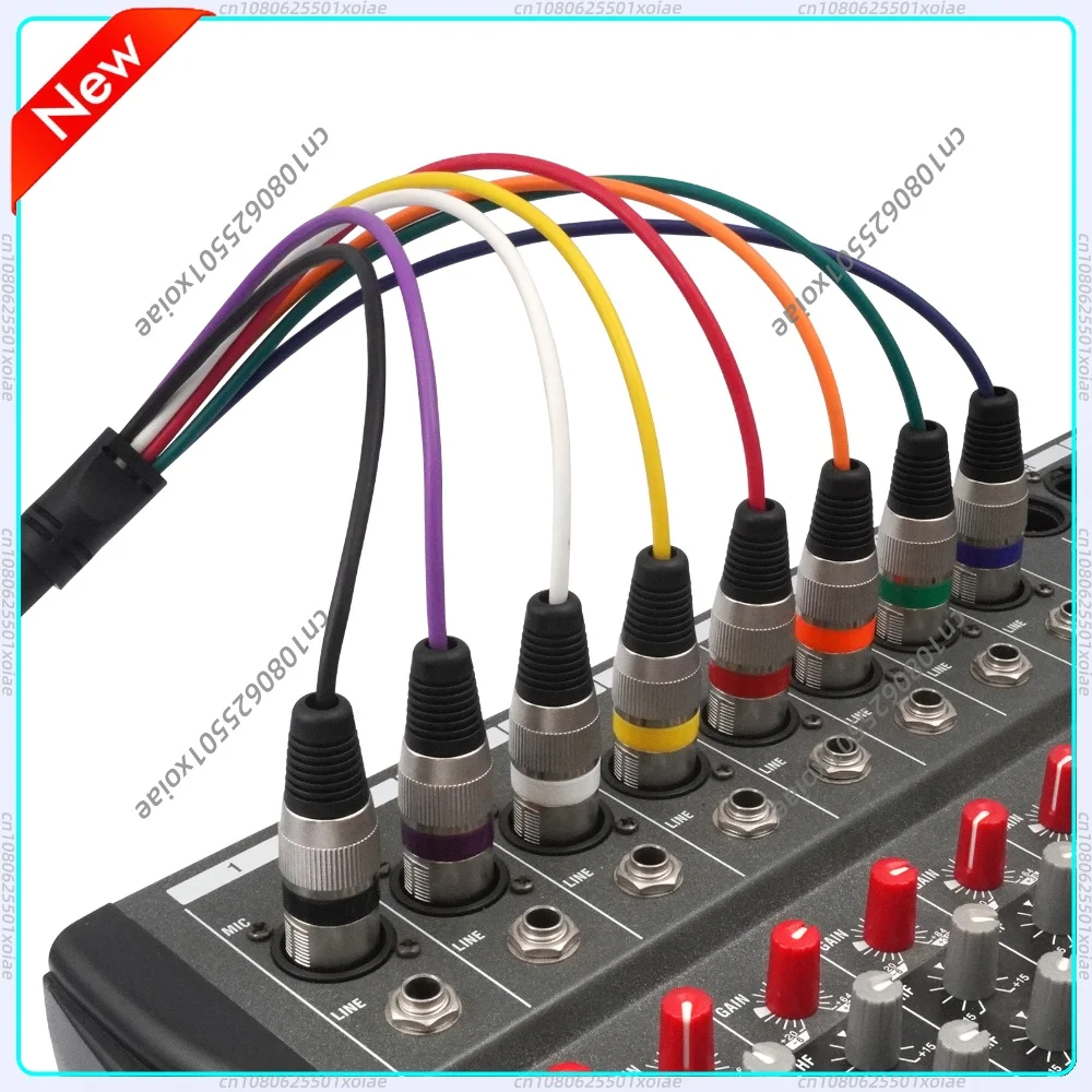 Multi-Channel XLR Snake Cable 8-Channel Male to Female 3-Pin Balanced Audio Patch Cord for Mixer Stage Box Studio