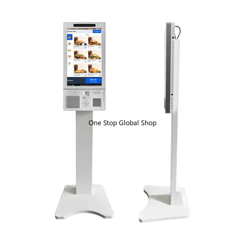 21.5 inch self service ordering payment kiosks capacitive touch screen all-in-one self-service kiosk