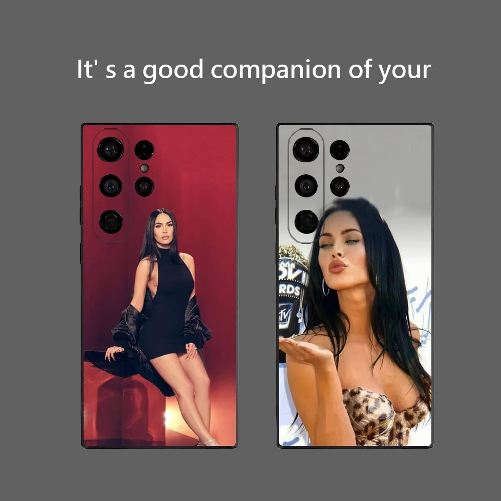 M-Megan F-Fox-y Phone Case For Samsung Galaxy S25 Ultra S22 S23 S24 Ultra S21 S20 5G Protective Soft Silicone TPU Funda