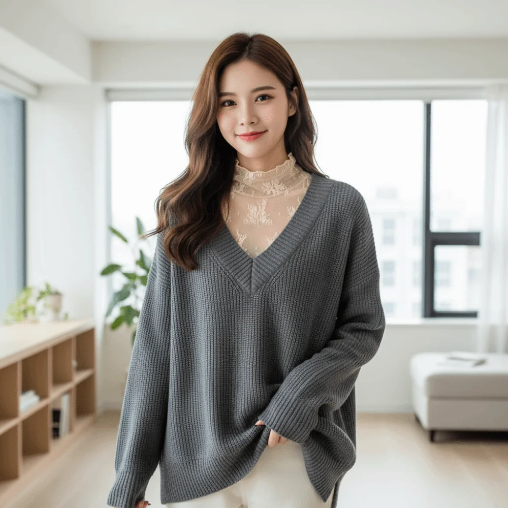 Kerah Palsu Elegan Berbahan Renda Motif Bunga, Atasan Tipis Berbahan Jaring, Lapisan Dasar Chic Lengan Pendek, Kerah Lepas Pasang untuk Musim Dingin