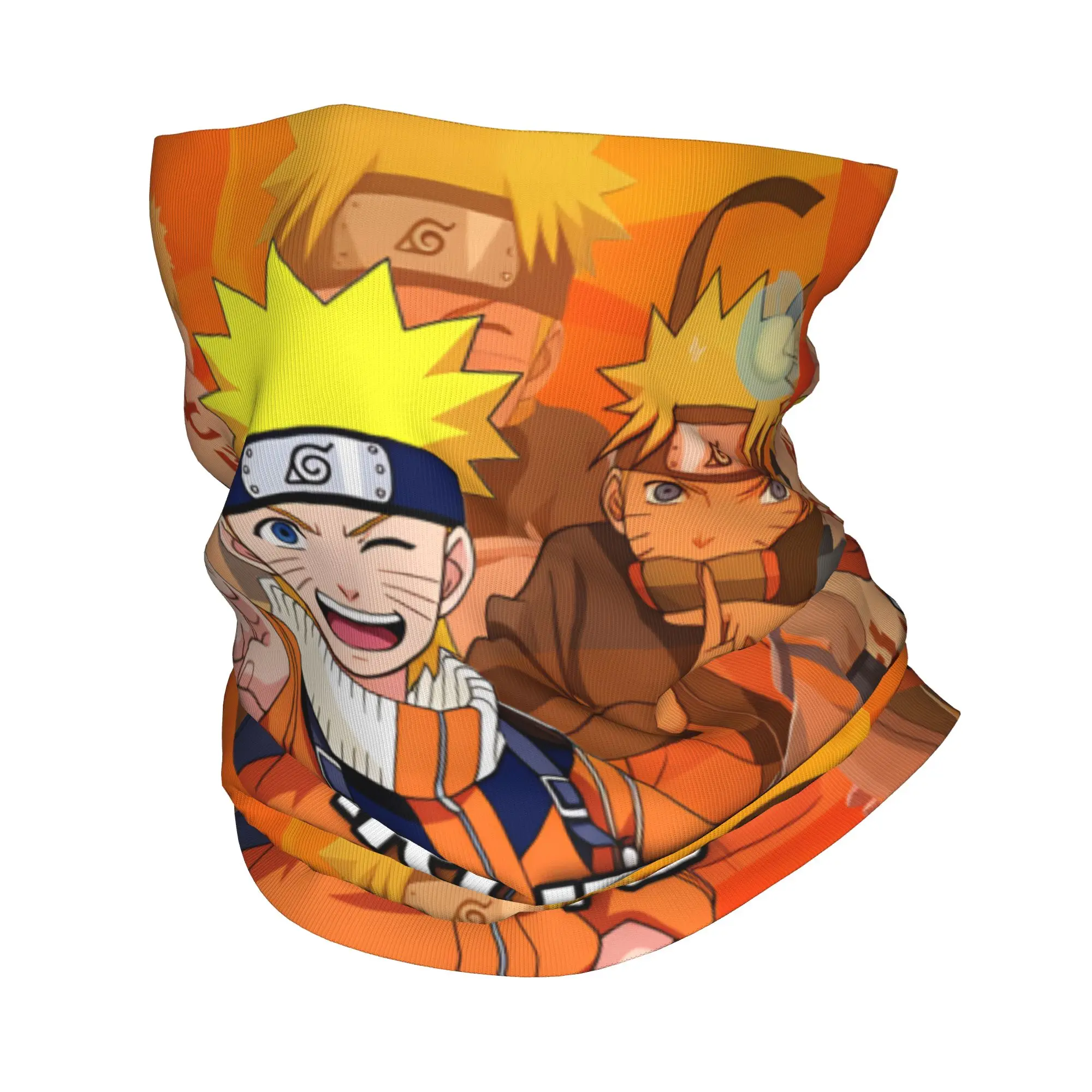 N-Narutoes Uzumakis Naruto - Cinta para la cabeza de invierno, calentador de cuello, bufanda tubular para mujer, para senderismo, estilo Shonen Manga Anime, bandana facial, pasamontañas