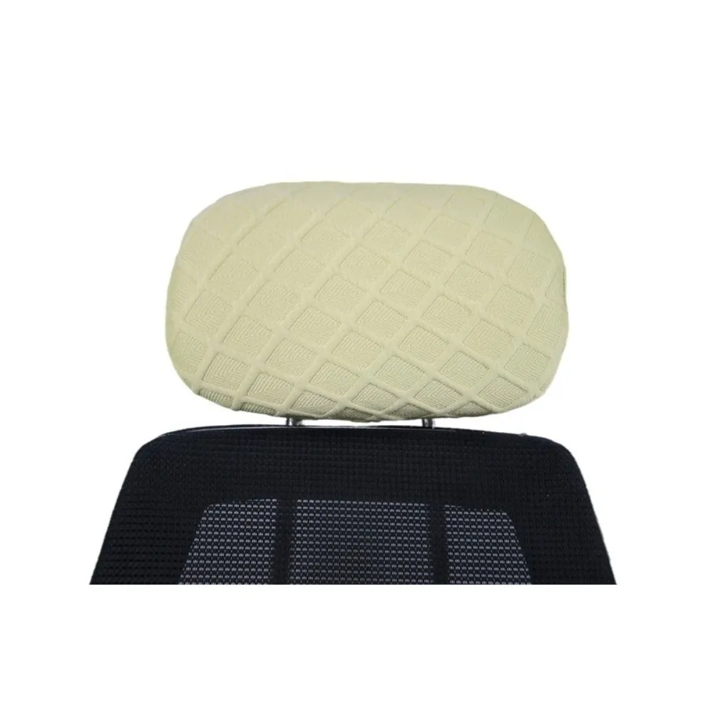 Jacquard Swivel Chair Headrest Cover Elastic Dust-proof Gaming Chair Head Pillowcase Thickened Half-Wrap Chair Head Covers