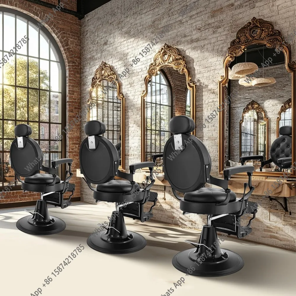 ABarber Chairs For Barbershop, Heavy Duty Hydraulic Reclining Salon Chair For Hair Stylist, All Purpose Beauty Spa Shampoo Tatto