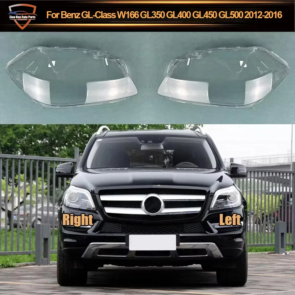 For Benz GL-Class W166 GL350 GL400 GL450 GL500 2012-2016 Car Headlight Shell Replacement Headlight Cover Headlamp Lens Headlight