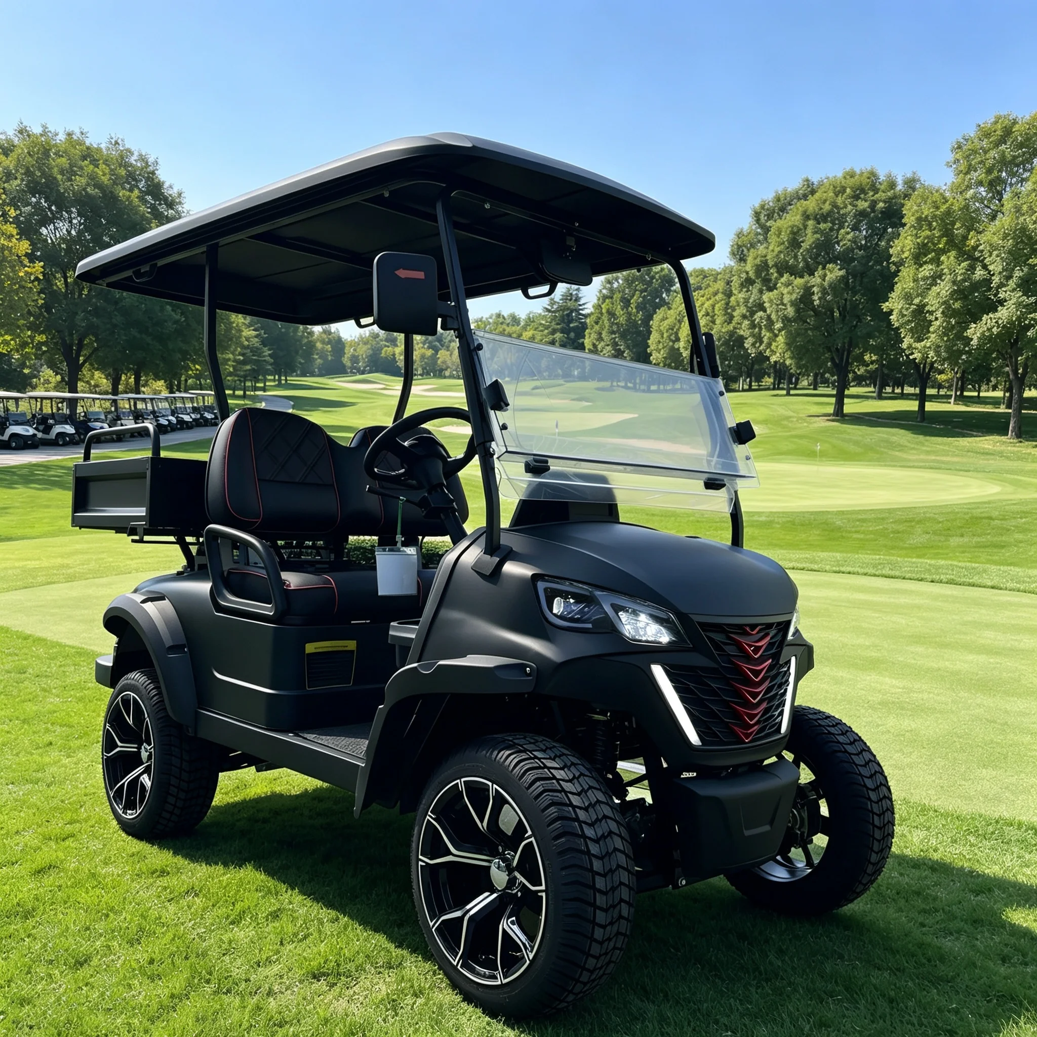 New Electric 2 + 4 Seat Golf Cart Club Car, Reasonable Price, Sightseeing Car, 4 Seat Golf Club Park, EEC Certificate Passed for