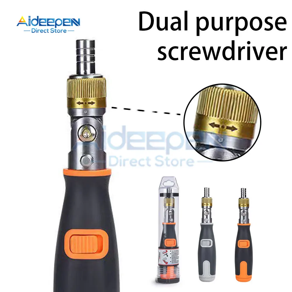 11 In 1 Portable Ratchet Screwdriver Hidden Screwdriver Head Multi Angle Corner Capable Multifunctional Screwdriver Set