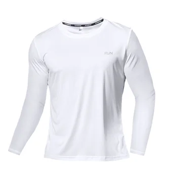 Abbigliamento ad asciugatura rapida T-shirt a maniche lunghe da uomo Traspirante Assorbimento del sudore T ad asciugatura rapida Top sportivo da corsa Abbigliamento da arrampicata all'aperto