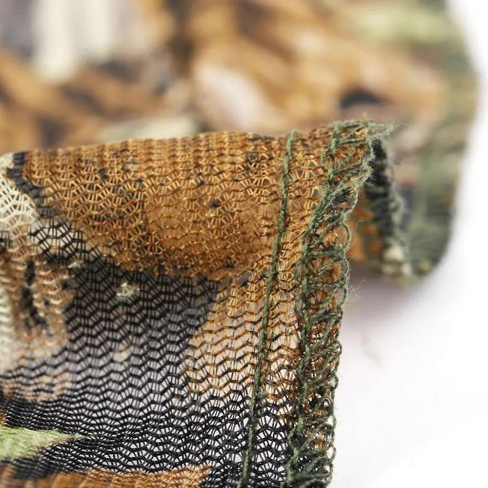 Realistic Pattern Leafy Face Mask Maple Leafy 3D Full Face Ghillie Suit Lightweight Breathable Mesh Hat Fishing