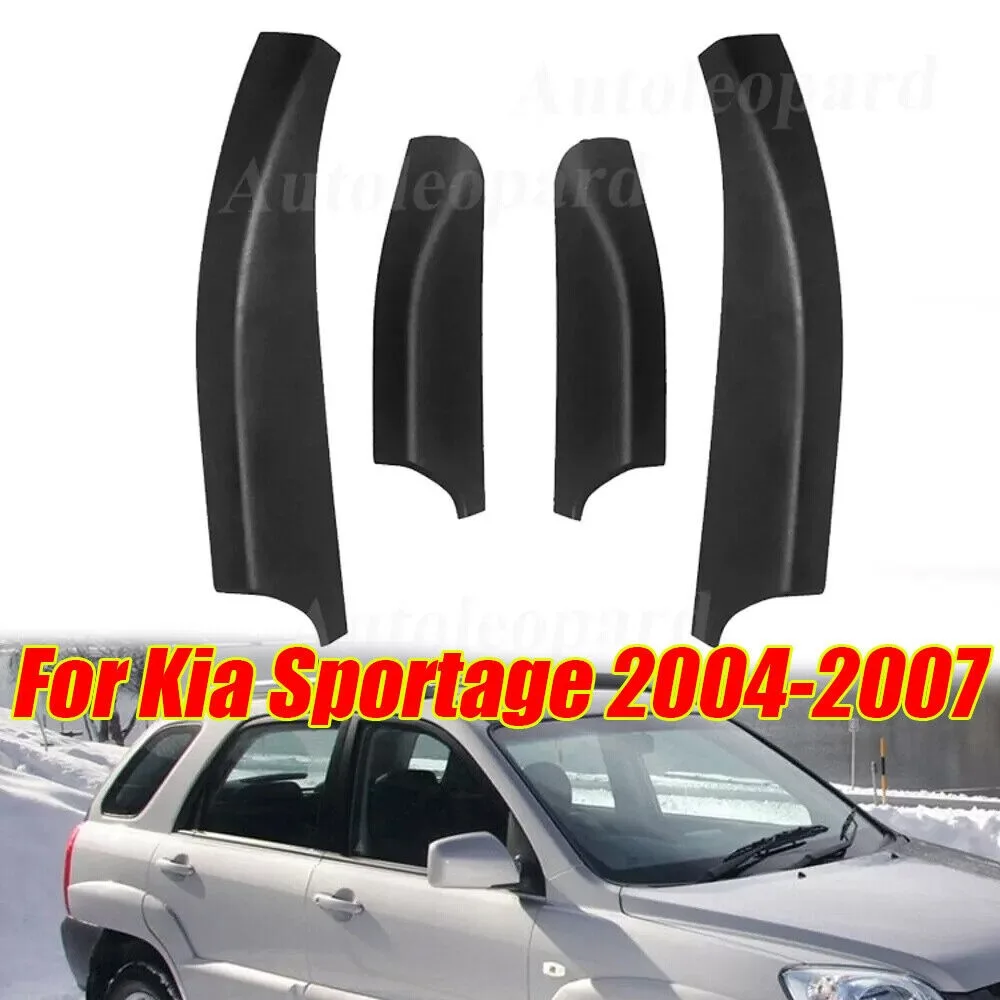 4pcs Roof Rack Covers Set Black For Kia Sportage 2004-2007 Front Right Left Rear