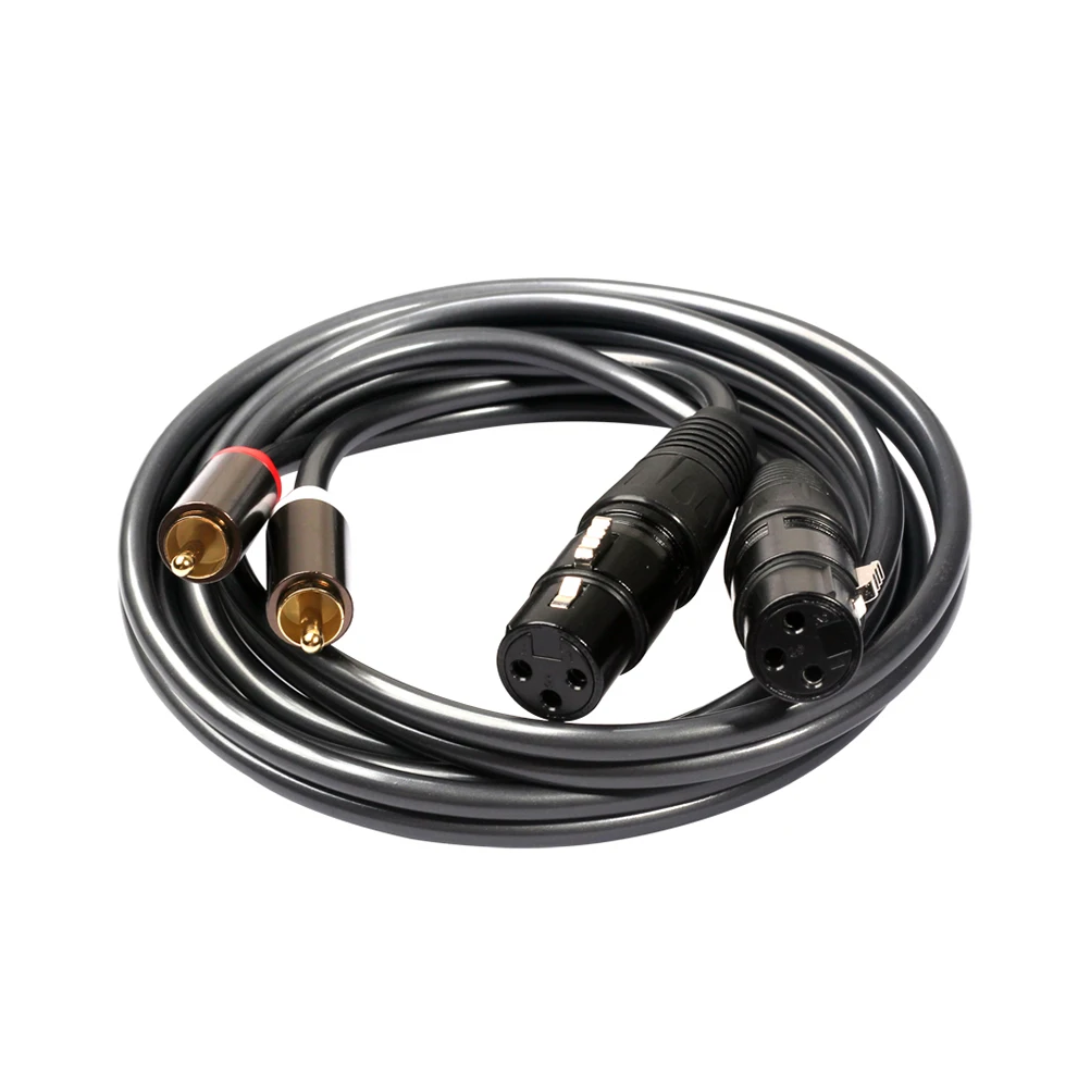 

Audio Line Dual Converter for Headphone Patch Male to XLR Cable Adapter Black Signal