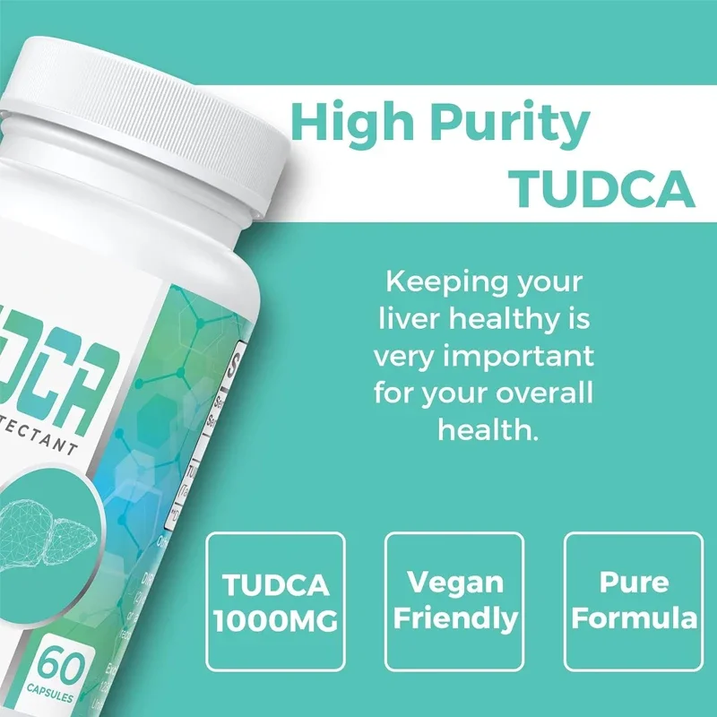 

TUDCA Bile Salt Supplement 1000mg -60 Capsules, Used for Detoxification and Cleansing, Does Not Contain Gelatin