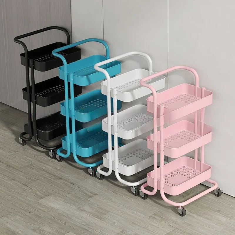 Mobile Salon Trolley Rolling Storage Cart for Home Use Multifunctional Beauty Spa Organizer with Multi Level Shelves Tool Cart