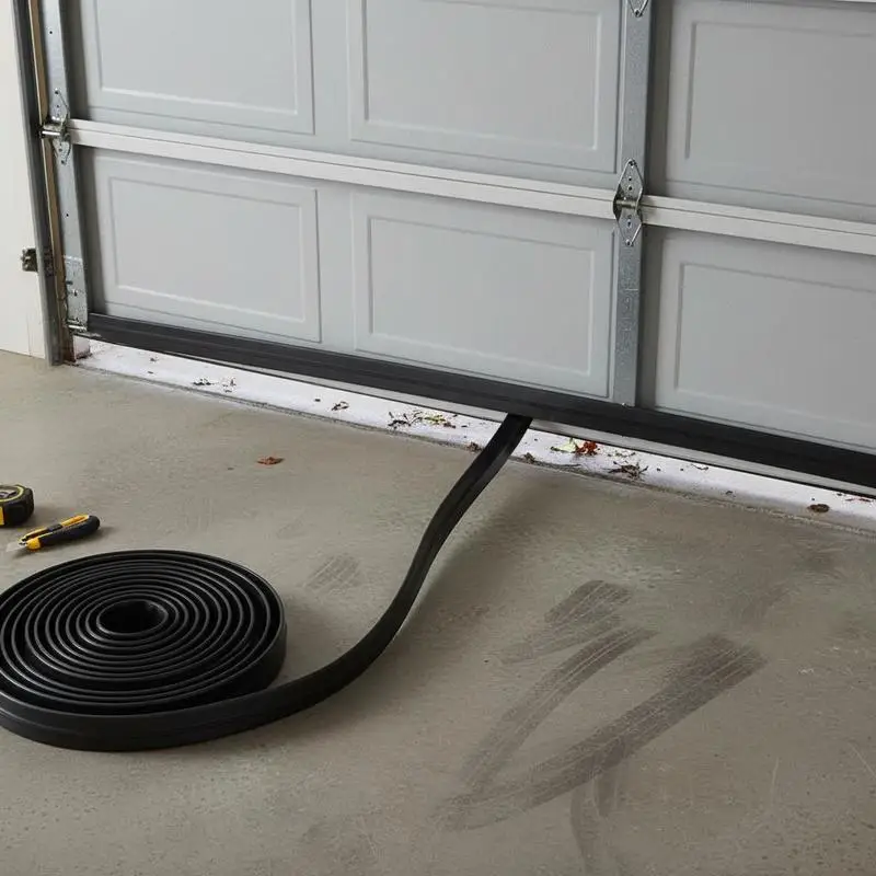 

Garage Floor Weather Barrier 20FT For Workshop Warehouse Storage Unit Thickened PVC Adhesive Backing DIY Replacement Multi-Purpose Bottom Seal Strip Black 1/2 Inch Height 3.5 Inch Width Customizable Length Heavy Duty Sealing Accessory