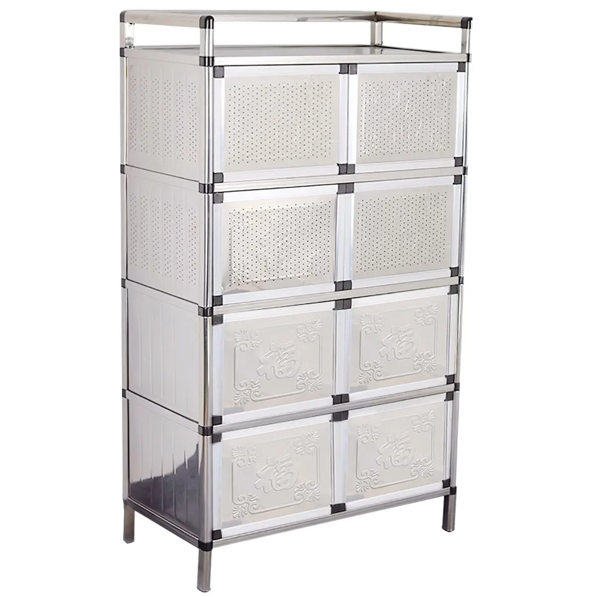 #Stainless steel cupboards Storage cabinets Stove storage cabinets Kitchen  Stove Household aluminum alloy cabin